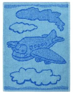 Ręcznik dziecięcy Plane blue, 30 x 50 cm