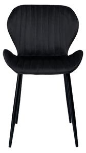 Krzesło welurowe DALLAS VELVET Czarne