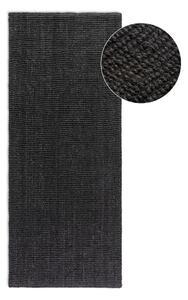 Czarny chodnik z juty 80x200 cm Bouclé – Hanse Home