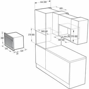 Kuchenka mikrofalowa GORENJE BMX201AG1BG