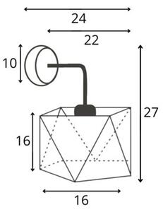 Kinkiet lampa ścienna lampa na ścianę z abażurem diament BURNE
