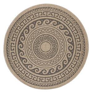 Czarno-beżowy okrągły dywan odpowiedni na zewnątrz ø 80 cm Comilla – Ayyildiz Carpets