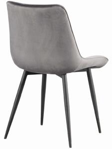 MebleMWM Krzesło welurowe szare #21 ART830 | OUTLET