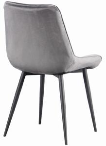 MebleMWM Krzesło welurowe szare #21 ART835