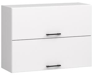 Biała górna szafka kuchenna z podwójnym frontem 80 cm R3-R54