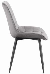 EMWOmeble Krzesło do jadalni szare ART830 welur #21