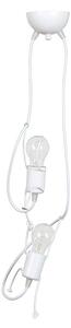 Lampa wisząca biała BOBI 2xE27x15W wym:60x20x20cm Emibig