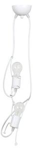 Lampa wisząca biała BOBI 2xE27x15W wym:60x20x20cm Emibig