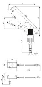 Bateria umywalkowa DEANTE Sense BQR P29V Stal polerowana