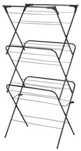 Suszarka na pranie metalowa czarna pionowa 62x46,5x137,5 cm