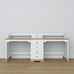 Drewniane biurko podwójne 4S+N Classic