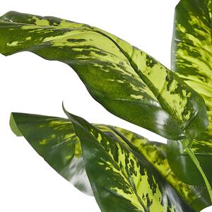 Sztuczna roślina doniczkowa zielona plastikowa 122 cm Dieffenbachia Beliani
