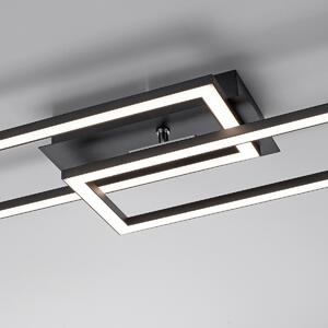 Lampa sufitowa czarna 101 cm z 3-stopniowym ściemnianiem LED - Georgi Oswietlenie wewnetrzne