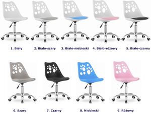 Biało-czarny ergonomiczny fotel dziecięcy - Parpa