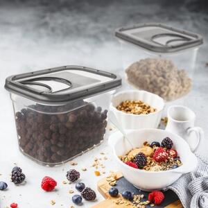 Pojemnik na produkty sypkie z dozownikiem GREY 1,3 l