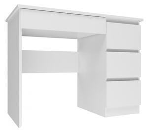 Białe kompaktowe biurko z szufladami pod laptopa