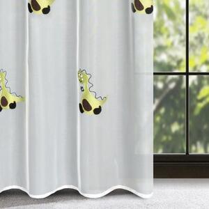 Firana gotowa EUROFIRANY Dino 140 x 250 cm BiaÅo-zielony