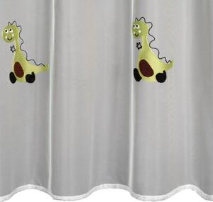 Firana gotowa EUROFIRANY Dino 140 x 250 cm BiaÅo-zielony