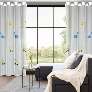 Firana gotowa EUROFIRANY Dino 140 x 250 cm BiaÅo-zielony