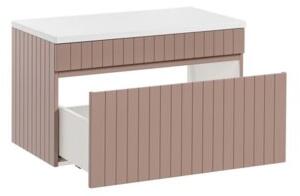 Szafka pod umywalkę ICONIC ROSE 82 80cm różowa