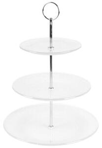 Patera szklana 3-piętrowa 33 cm