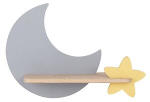 Kinkiet MOON szary LED 1x5W 250lm wym:27,5x39,5x12cm IP20 Candellux