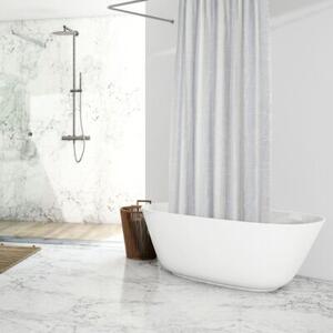 Zasłona prysznicowa Estiva tekstylna 180x200 wzór marble 1 szt