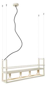 Industrialna lampa wisząca beżowa 4-punktowa - Cage Rack