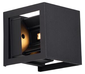 Nowoczesny kinkiet czarny z LED IP44 - Edwin Quadro