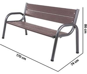 Ławka ogrodowa PATIO 22920 Antracytowo-brązowy