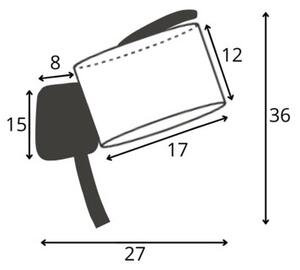 Kinkiet lampa ścienna lampa na ścianę z abażurem walec MOON