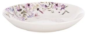 Talerz obiadowy głęboki porcelanowy kwiaty LOUKA 20,5 cm, 600 ML