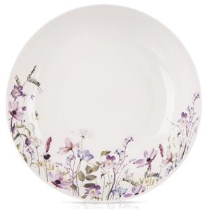 Talerz obiadowy głęboki porcelanowy kwiaty LOUKA 20,5 cm, 600 ML