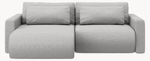 Sofa narożną 3-osobowa z funkcją spania i przechowywania Belfast Light Grey & Black