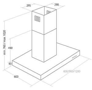 Okap AKPO WK-9 Feniks Slim Glass 90 Inox/Czarne szkÅo