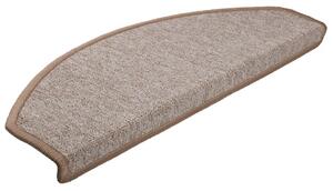Maty na schody 15 szt. 65x24x4 cm Jasnobrązowe, półokrągłe, duże
