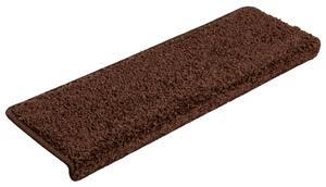Maty na schody 15 szt. 65x21x4 cm Brązowe prostokątne krawędzie