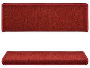 Maty na schody 15 szt. 65x21x4 cm Czerwone prostokątne krawędzie