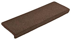 Maty na schody 15 szt. 65x21x4 cm Brązowe prostokątne krawędzie