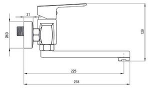 Bateria umywalkowa DEANTE Maro BLO-050M Chrom