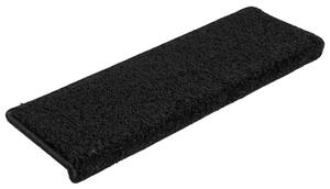 Maty na schody 15 szt. 65x21x4 cm, czarne, prostokątne krawędzie