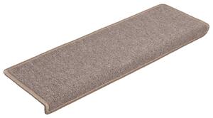 Maty na schody 15 szt. 65x21x4 cm Jasnobrązowe, prostokątne krawędzie