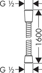 Wąż prysznicowy HANSGROHE Sensoflex 28136000 1.6 m
