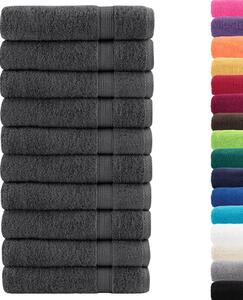 Ręczniki premium, SOLUND, 10 szt., antracytowe, 50x100 cm, 600 g/m²