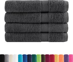 Ręczniki premium, SOLUND, 4 szt., antracytowe, 80x200 cm, 600 g/m²