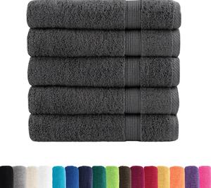 Ręczniki premium, SOLUND, 25 szt., antracytowe, 70x140 cm, 600 g/m²
