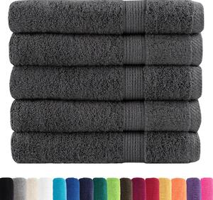 Ręczniki premium, SOLUND, 25 szt., antracytowe, 80x200 cm, 600 g/m²