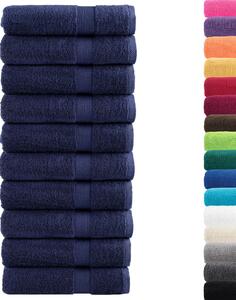 Ręczniki premium, SOLUND, 10 szt., granatowe, 70x140 cm, 600 g/m²