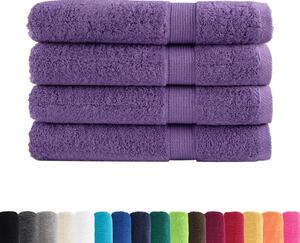 Ręczniki premium SOLUND 4 szt., fioletowe, 80x200 cm, 600 g/cm²