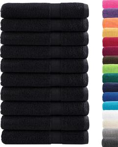 Ręczniki premium SOLUND, 10 szt., czarne, 80x200 cm, 600 g/cm²